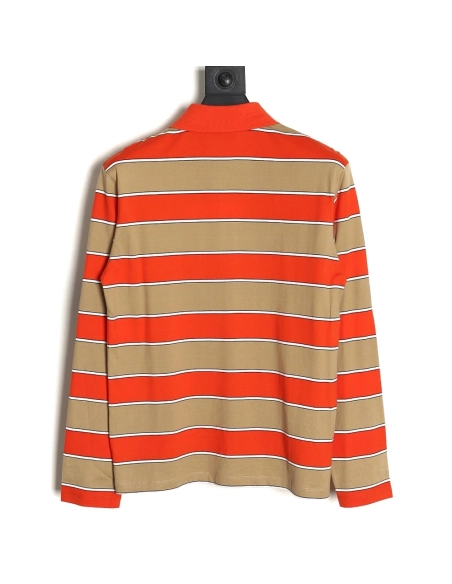 Miu Miu Striped Lapel Polo Long Sleeve TShirt,Cheap Replica Reps Miu Miu