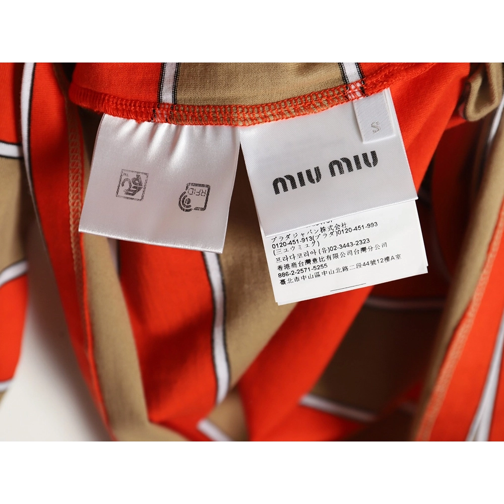 Miu Miu Striped Lapel Polo Long Sleeve TShirt,Cheap Replica Reps Miu Miu