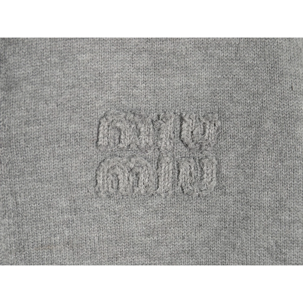 Miu miu embroidered logo sweater cardigan,Cheap Replica Reps Miu Miu