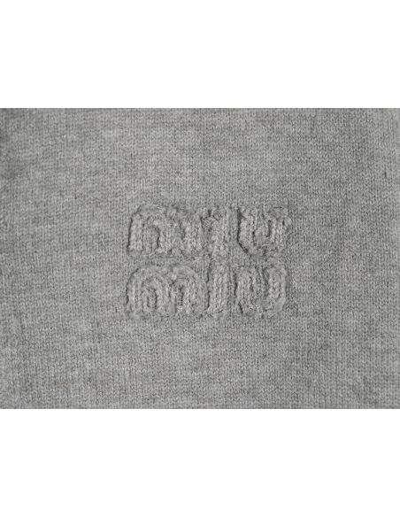Miu miu embroidered logo sweater cardigan,Cheap Replica Reps Miu Miu