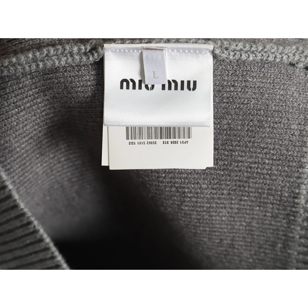 Miu miu embroidered logo sweater cardigan,Cheap Replica Reps Miu Miu
