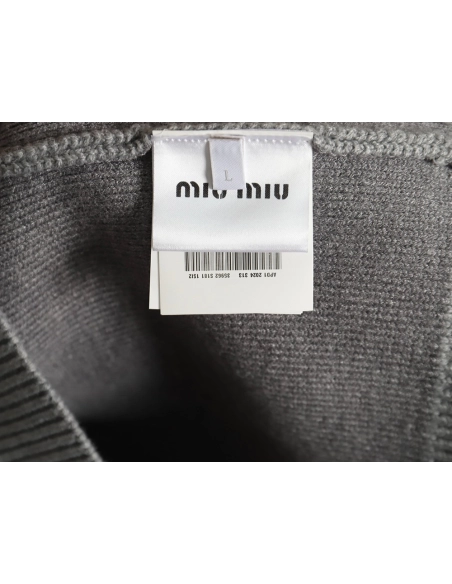 Miu miu embroidered logo sweater cardigan,Cheap Replica Reps Miu Miu