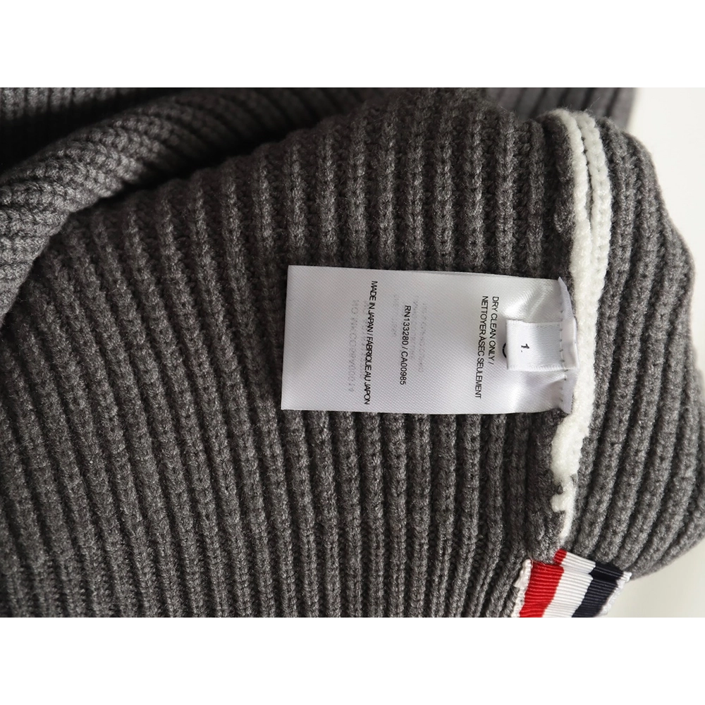 Thom Browne striped color block crew neck sweater TSK1,Cheap Replica Reps Thom Browne