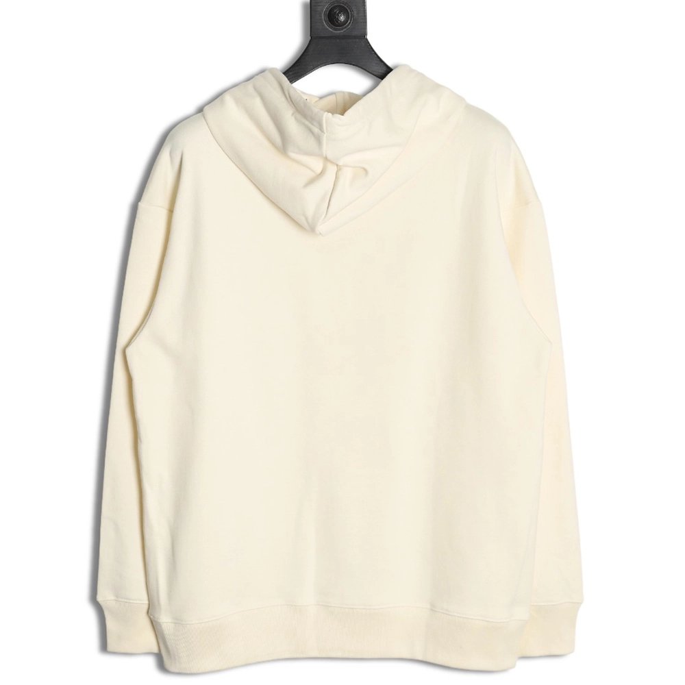 Loewe hooded sweatshirt with embossed logo on chest and leather pockets,Cheap Replica Reps Loewe