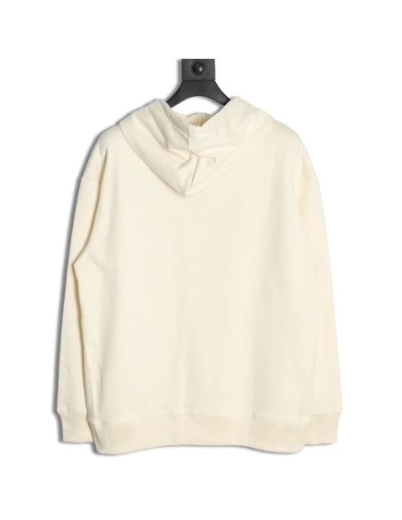 Loewe hooded sweatshirt with embossed logo on chest and leather pockets,Cheap Replica Reps Loewe