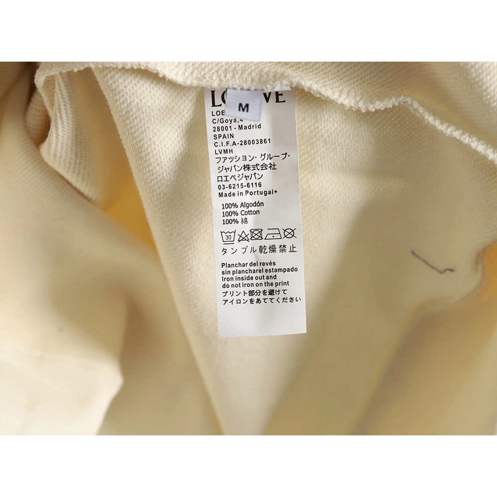 Loewe hooded sweatshirt with embossed logo on chest and leather pockets,Cheap Replica Reps Loewe