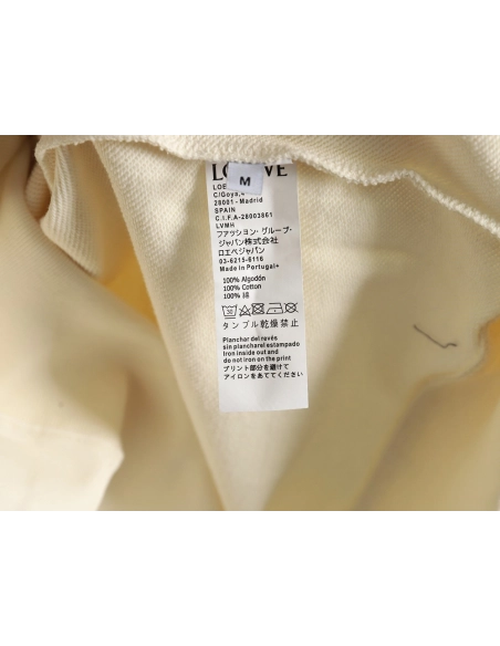 Loewe hooded sweatshirt with embossed logo on chest and leather pockets,Cheap Replica Reps Loewe