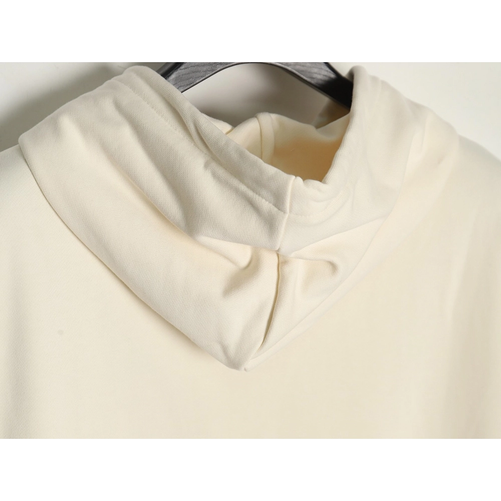 Loewe hooded sweatshirt with embossed logo on chest and leather pockets,Cheap Replica Reps Loewe