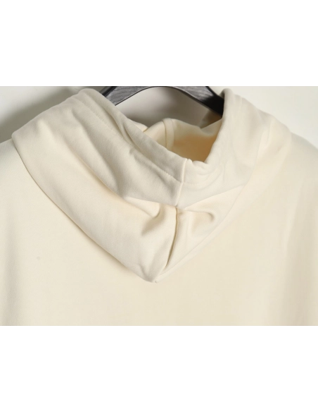 Loewe hooded sweatshirt with embossed logo on chest and leather pockets,Cheap Replica Reps Loewe