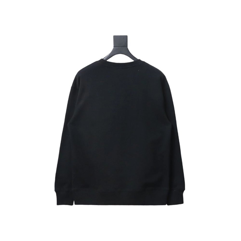 Loewe neon embroidery fluorescent pink crew neck sweatshirt,Cheap Replica Reps Loewe