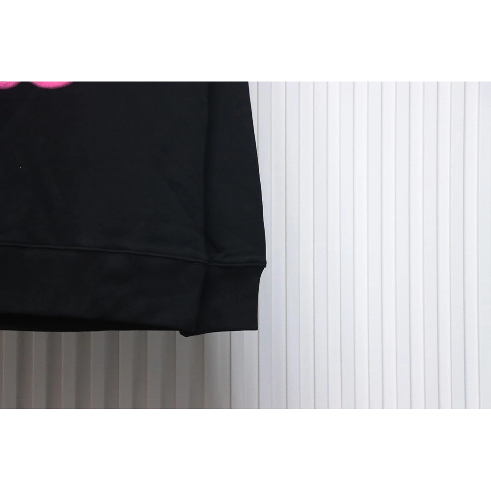 Loewe neon embroidery fluorescent pink crew neck sweatshirt,Cheap Replica Reps Loewe