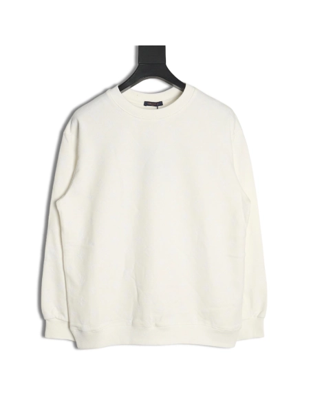 Louis Vuitton all over print monogram flocked round neck sweatshirt,Cheap Replica Reps Louis Vuitton