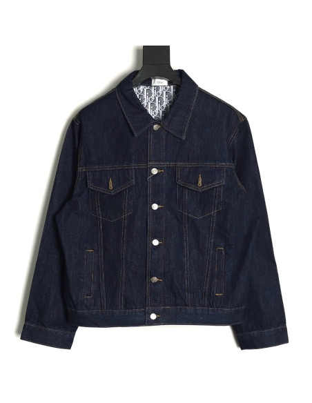 Dior monogram print denim jacket,Cheap Replica Reps Dior