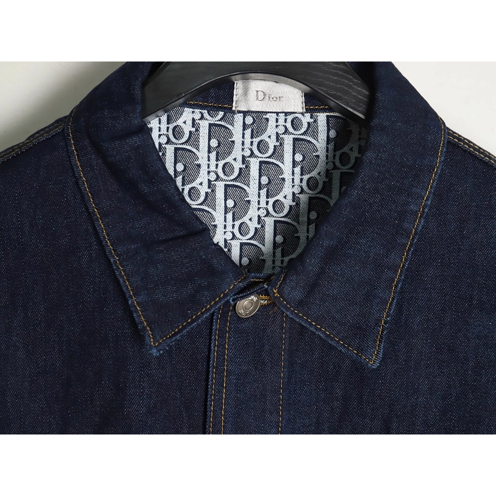 Dior monogram print denim jacket,Cheap Replica Reps Dior