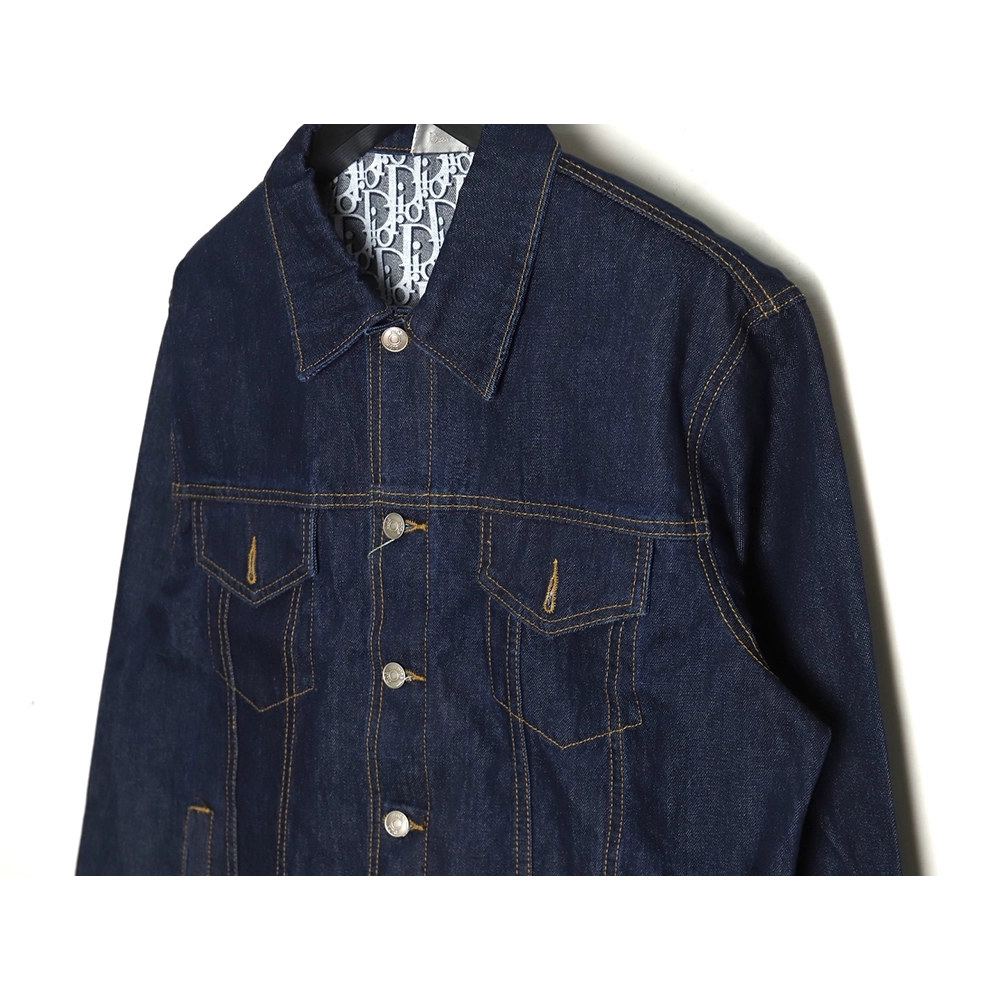 Dior monogram print denim jacket,Cheap Replica Reps Dior