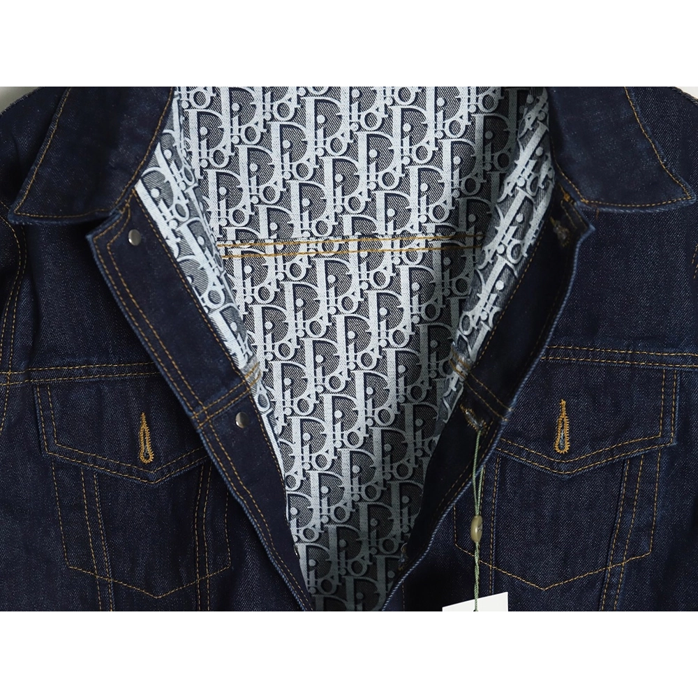 Dior monogram print denim jacket,Cheap Replica Reps Dior