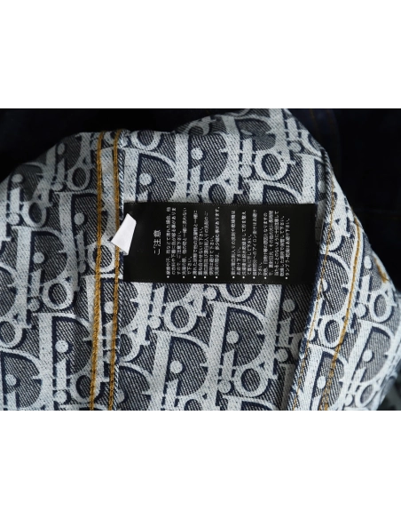 Dior monogram print denim jacket,Cheap Replica Reps Dior