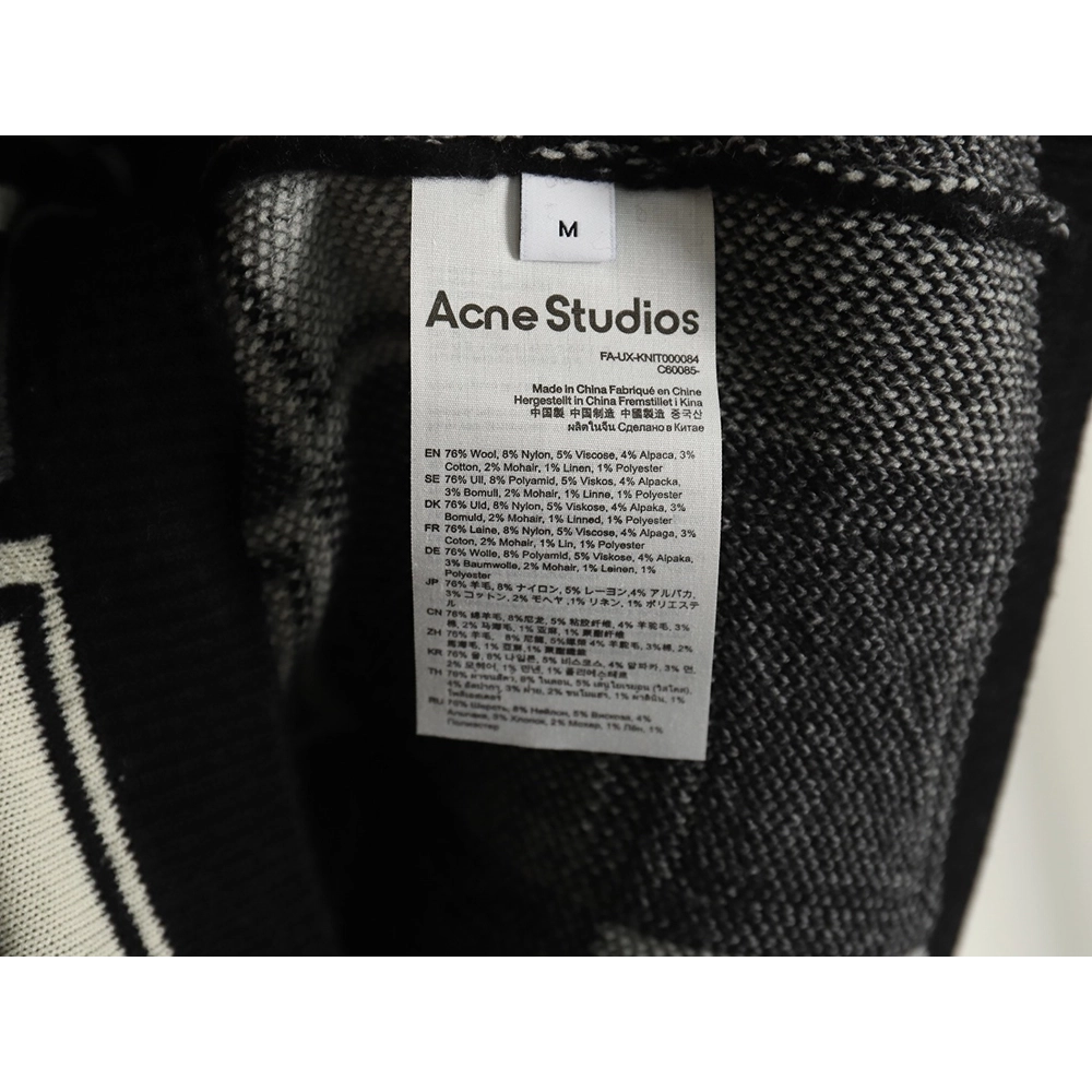 Acne studios square smiley face crew neck sweater TSK1,Cheap Replica Reps Acne Studios