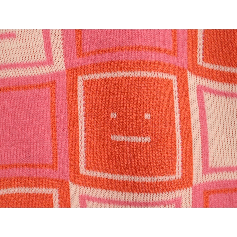 Acne studios square smiley face crew neck sweater,Cheap Replica Reps Acne Studios