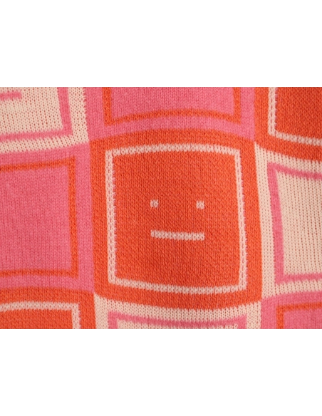 Acne studios square smiley face crew neck sweater,Cheap Replica Reps Acne Studios