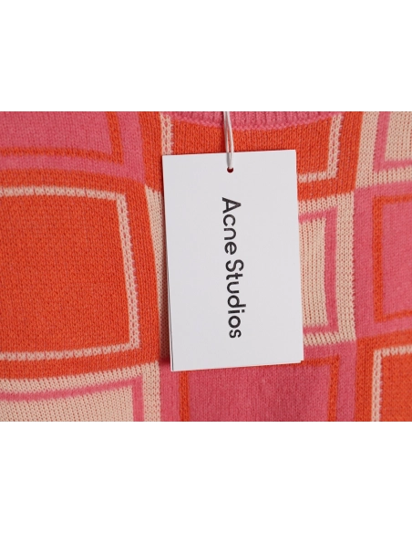 Acne studios square smiley face crew neck sweater,Cheap Replica Reps Acne Studios