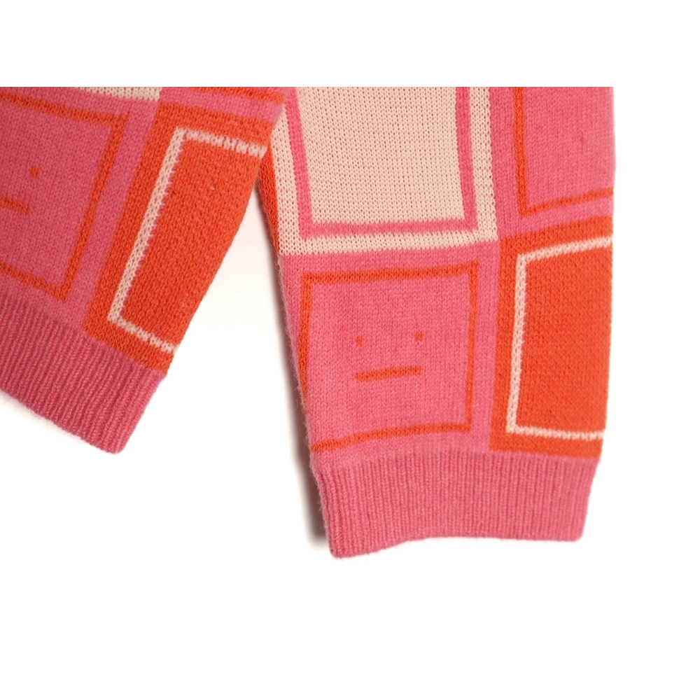 Acne studios square smiley face crew neck sweater,Cheap Replica Reps Acne Studios