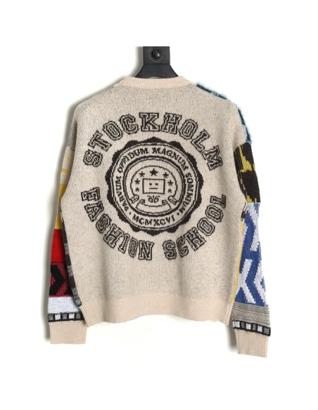 Acne studios panelled crew neck sweater,Cheap Replica Reps Acne Studios