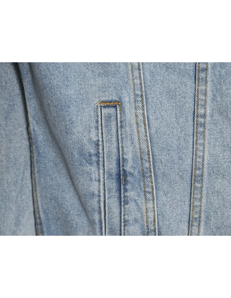 Burberry Classic Embroidered Bear Logo Denim Jacket,Cheap Replica Reps Burberry