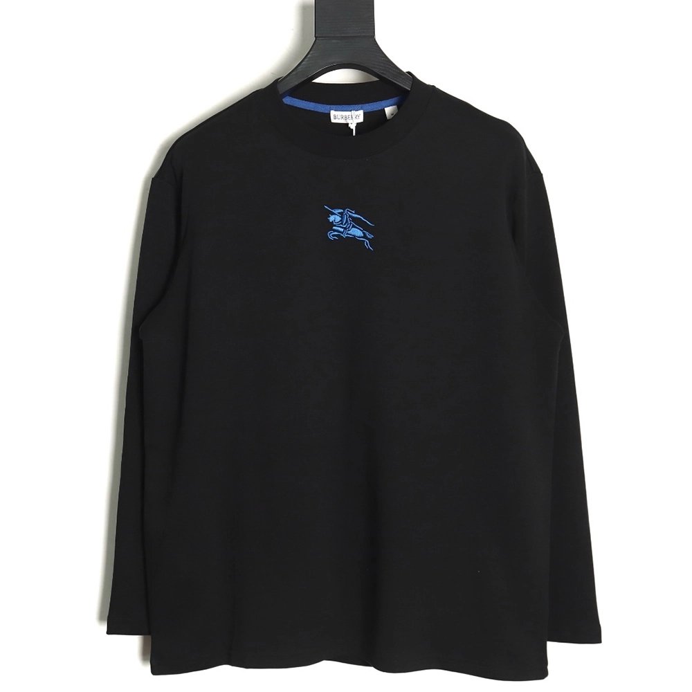 Burberry Knight Horse Logo Embroidered Long Sleeve TSK1,Cheap Replica Reps Burberry