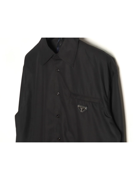 Prada triangle logo zip pocket shirt,Cheap Replica Reps Prada
