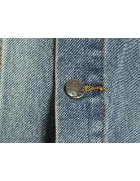 Prada triangle logo washed denim jacket,Cheap Replica Reps Prada