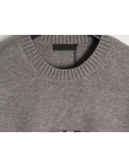 Prada sweater with floral logo on chest TSK1,Cheap Replica Reps Prada