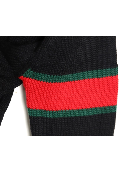Gucci Red and Green Striped Cardigan Sweater TSK1,Cheap Replica Reps Gucci