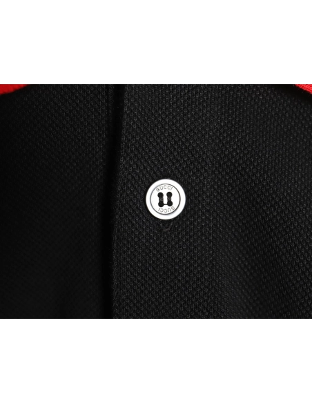 Gucci classic shoulder jacquard webbing Polo short sleeve,Cheap Replica Reps Gucci