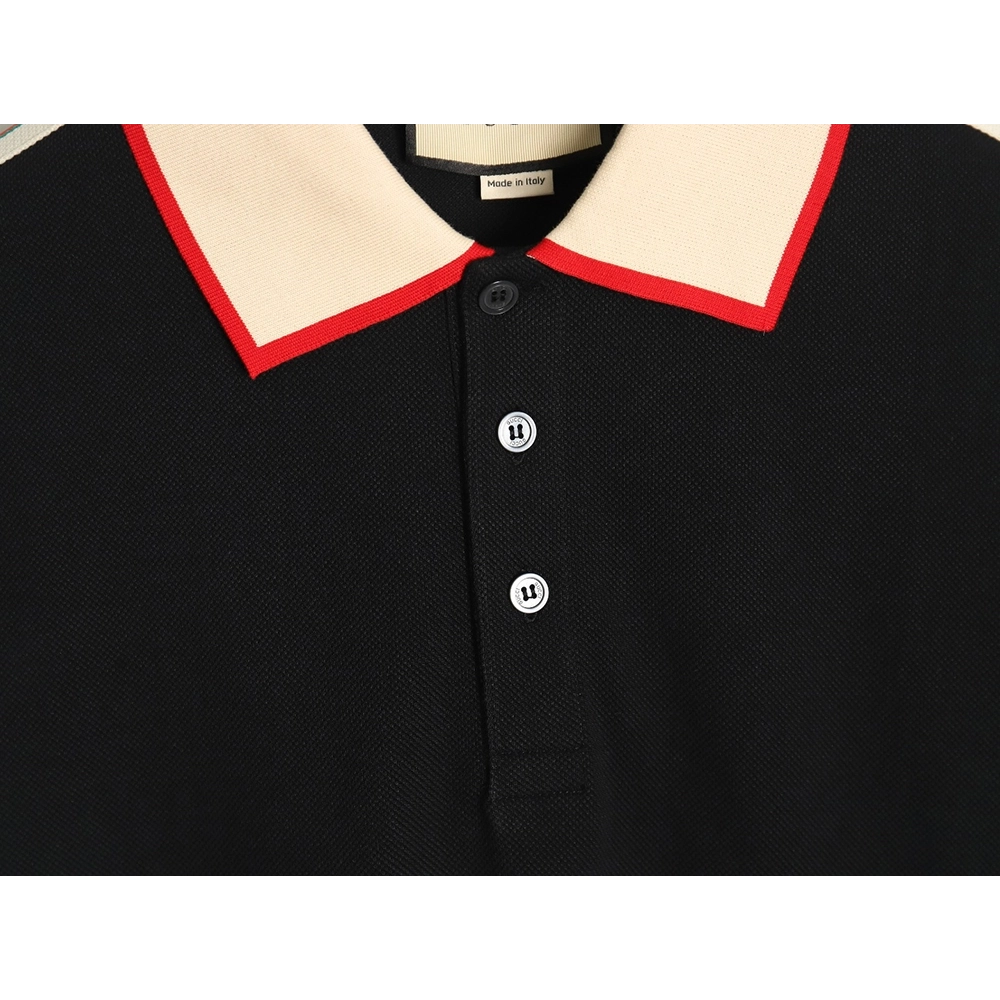 Gucci classic shoulder jacquard webbing Polo short sleeve,Cheap Replica Reps Gucci