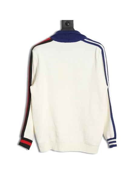 Gucci x Adidas cobranded trefoil embroidered knitted jacket XSL,Cheap Replica Reps Gucci