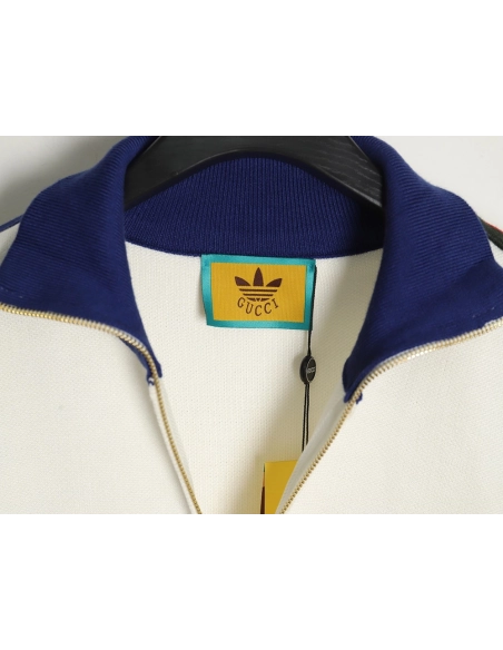 Gucci x Adidas cobranded trefoil embroidered knitted jacket XSL,Cheap Replica Reps Gucci