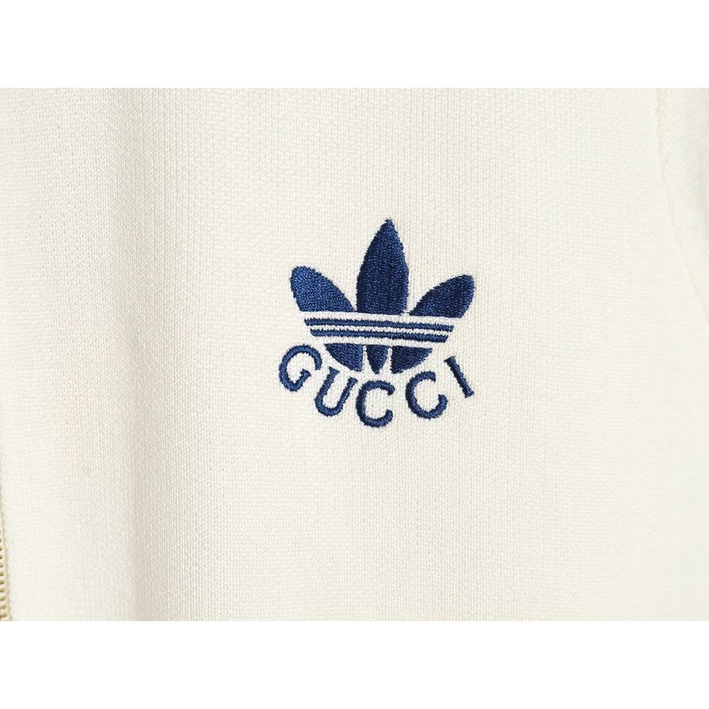 Gucci x Adidas cobranded trefoil embroidered knitted jacket XSL,Cheap Replica Reps Gucci