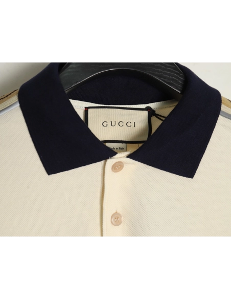 Gucci reflective webbing polo short sleeve,Cheap Replica Reps Gucci