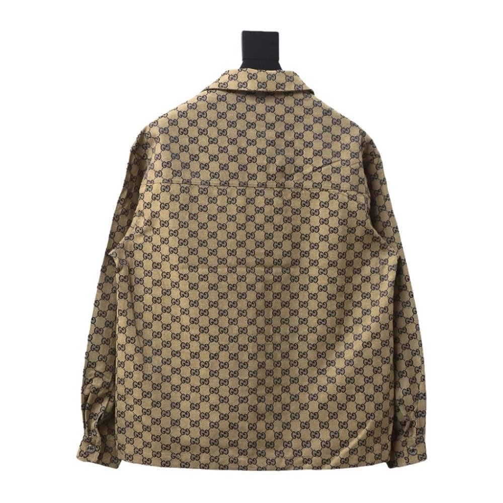Gucci Double G all over print multipocket lapel jacket TSK1,Cheap Replica Reps Gucci