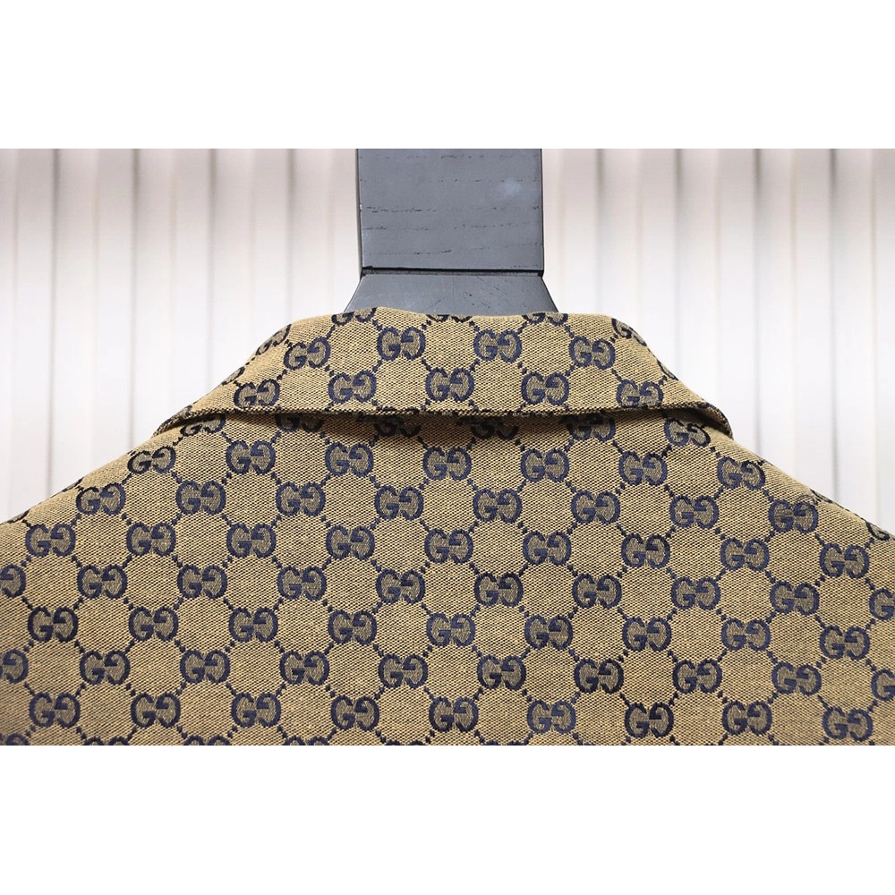 Gucci Double G all over print multipocket lapel jacket TSK1,Cheap Replica Reps Gucci