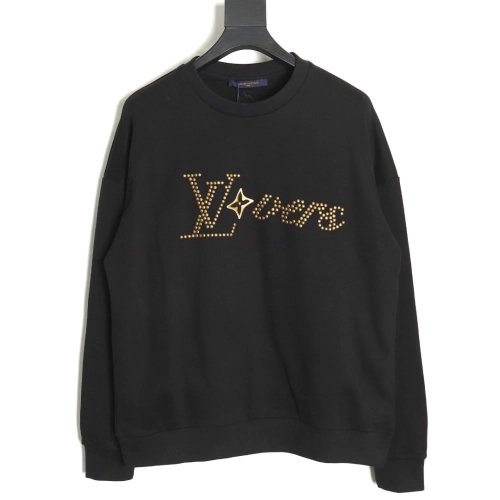 Louis Vuitton Beaded Embroidered Long Sleeve Shirt TSK1,Cheap Replica Reps Louis Vuitton