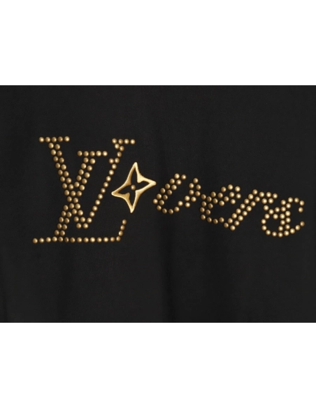 Louis Vuitton Beaded Embroidered Long Sleeve Shirt TSK1,Cheap Replica Reps Louis Vuitton