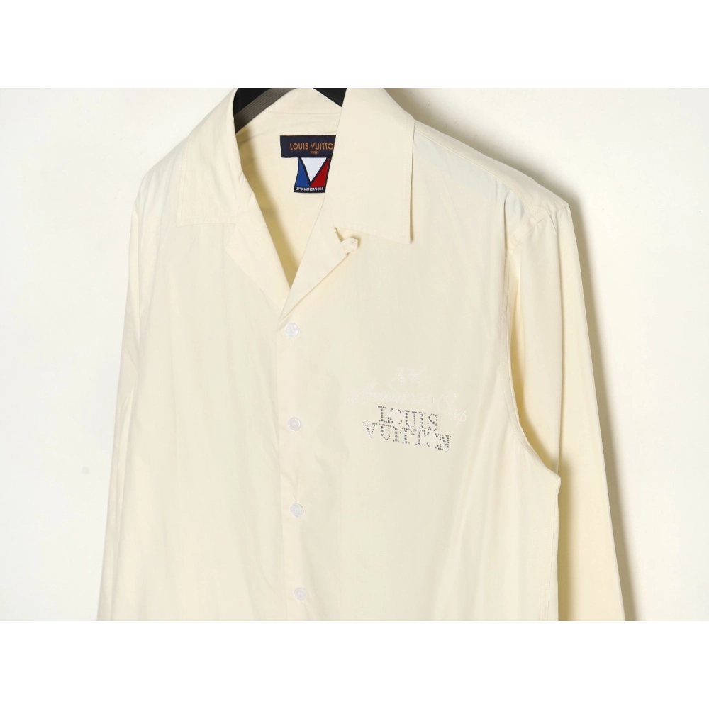 Louis Vuitton Beaded Embroidered Long Sleeve Shirt,Cheap Replica Reps Louis Vuitton