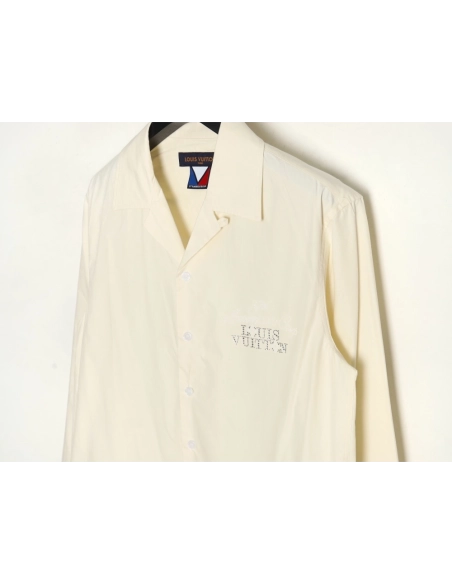 Louis Vuitton Beaded Embroidered Long Sleeve Shirt,Cheap Replica Reps Louis Vuitton