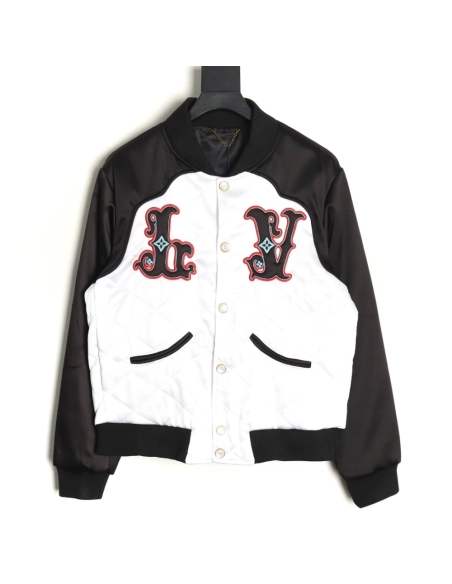 Louis Vuitton diamond check baseball jacket,Cheap Replica Reps Louis Vuitton
