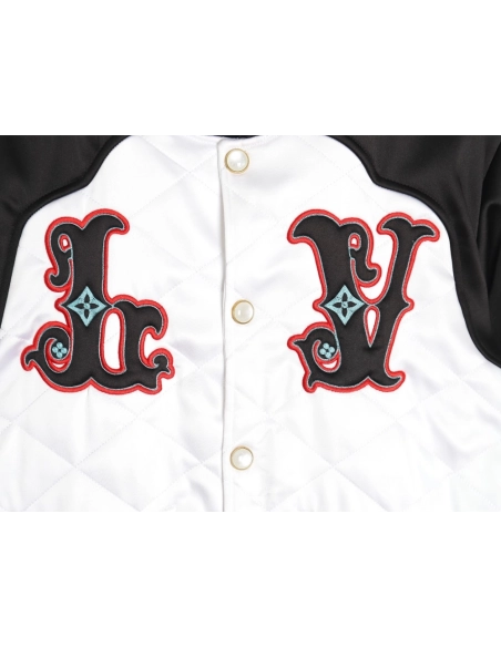 Louis Vuitton diamond check baseball jacket,Cheap Replica Reps Louis Vuitton