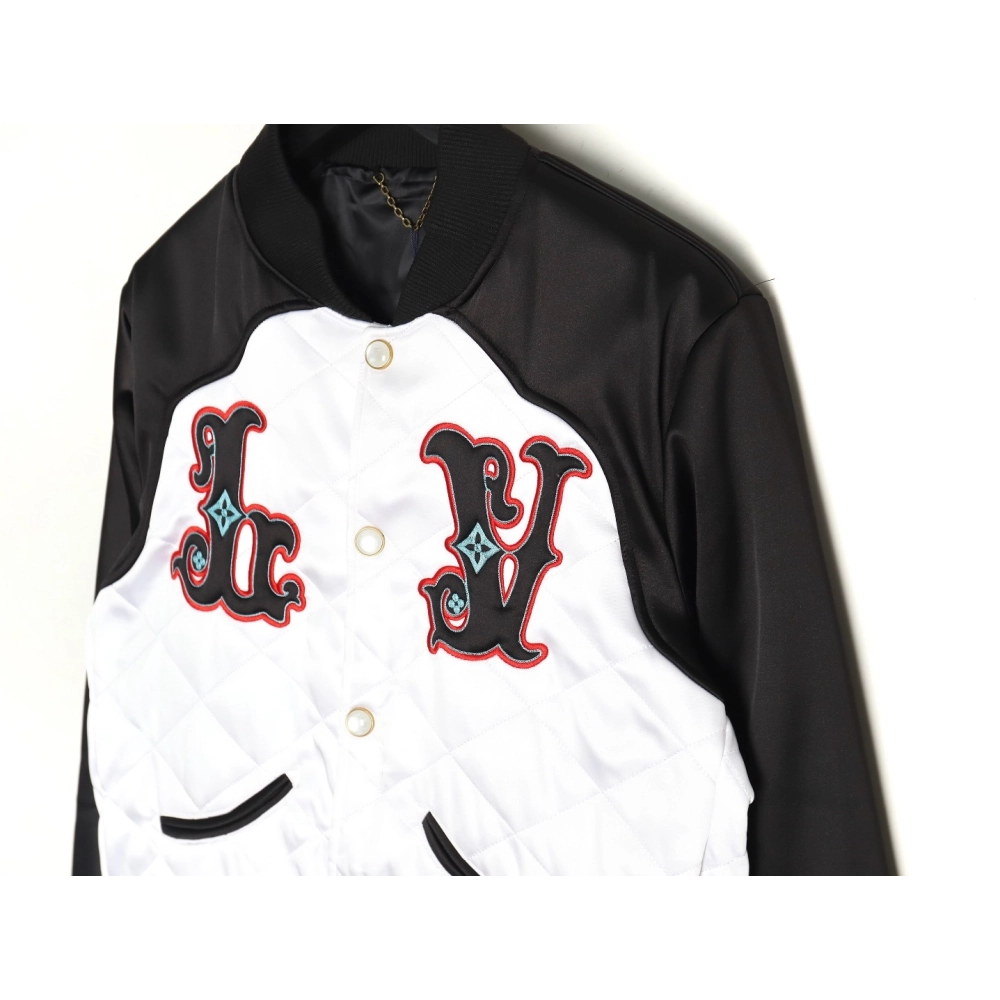 Louis Vuitton diamond check baseball jacket,Cheap Replica Reps Louis Vuitton
