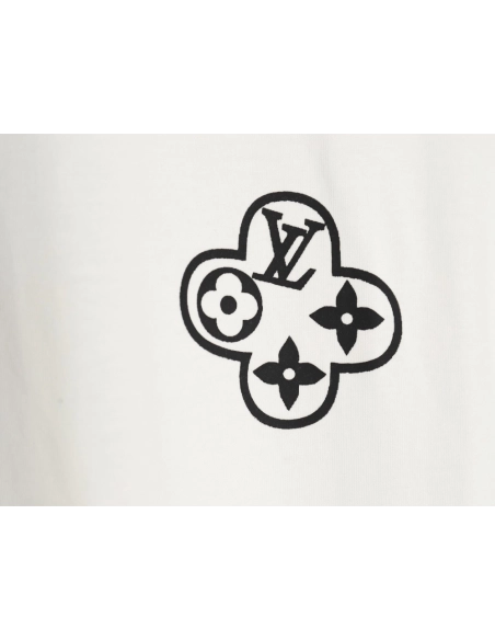Louis Vuitton chain circle print Tshirt,Cheap Replica Reps Louis Vuitton