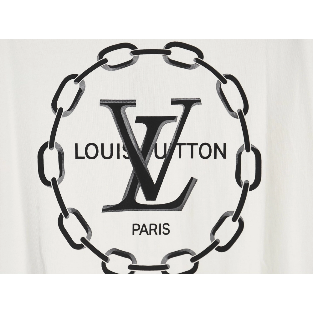Louis Vuitton chain circle print Tshirt,Cheap Replica Reps Louis Vuitton